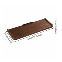 Walnut Wall Shelf Minimalist Style Washroom Shelf Space Home Storage for Vanity
