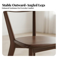 Solid Wood Dining Chair Anti-Slip Foot Pads Nordic Design Backrest Chair