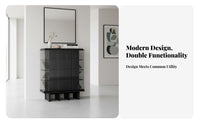 Minimalist design Multi-Tier Open Cabinet Modern Design Display Shelf Designer Inspired Shelving Unit Multifunctional for Apartment Dwellers, Homeowners, Students, Entryway, Living Room, Home Office, Bedroom