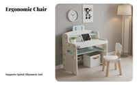 Adjustable kids' Desk and Chair Set Ergonomic Design children's Furniture