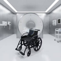 Foldable MRI Transfer Wheelchair Armrests Non Wheelchair Footrests Folding Transport Chair for Hospital