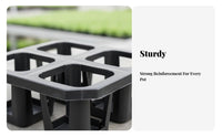 6compartment Pot Holder Stackable Design 6seedling container Tray Reusable for Balcony, Garden