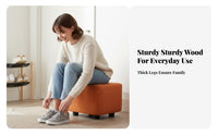 Upholstered Shoe-Changing Stool padded Seat Upholstered Low Stool for Homeowners