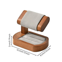 Watch Stand with Lumber-Grain baseGrain Watch Display Stand Padded Wristwatch Display Holder for Retailers, Showcase, Countertop, Dresser