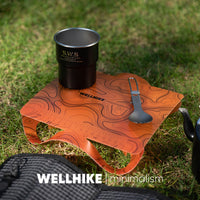 WELLHIKE徒步卡片折叠小桌迷你收纳轻量化便携solo茶几野餐桌子