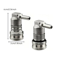 Ball Lock Disconnect with Elbow Leakproof Ball Lock Keg Fitting Easy to Install   Keg Quick Disconnect for Household Fermentation