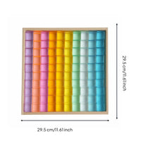 100 Pieces Translucent Acrylic Cubes High Light-Transmitting Property Gem Building Blocks Stackable Rainbow Color Block Set for Young Children, Kids