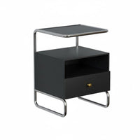 Bedside Cabinet with Open Shelf Light Luxury aesthetic for Hallway, Adults, Students