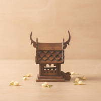 Southeast Asian Design Handmade Wooden House Ornament Traditional Thai Wood House Decor for Entryway