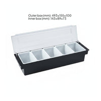 Divided Condiment Container with Lid 5 Compartment Food Tray Preservation