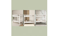 Compact Metal Bunk Bed Safe Bunk Bed with Ladder Slatted Furniture Modern for Children, Bedroom