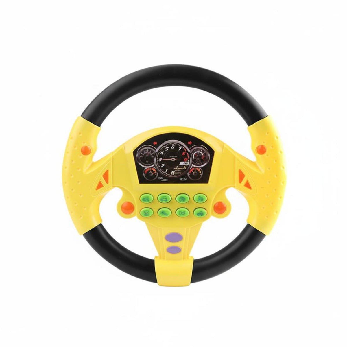 Steering Wheel Toy with Large Base Compact Kids Steering Wheel Toy for Young Children, Little Drivers, Car Rides, Nursery