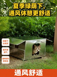 Waterproof Outdoor Cat House for Stray Cats