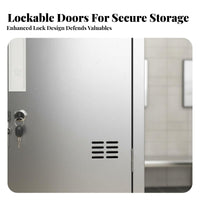 Rust-Resistant Stainless Steel Locker Sturdy & Long-Lasting Multi-Door Personnel Locker Heavy Duty Industrial Changing Cabinet Easy to Clean for Employees, Business Owners, Factory, Workshop, Bathroom, Hospital
