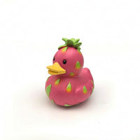 Duck Figurine with Fruit Pattern Whimsical Figurines Vibrant for Desk, Bookshelf