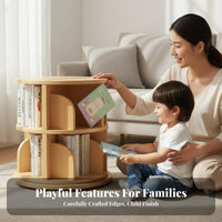 Rotating Book Unit 360° Rotation Rotating Bookshelf Unit Space Saving
