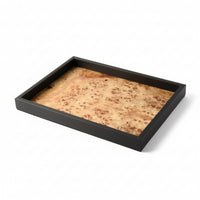 Rectangular Wood Tray Raised Sides Wood Tray Shallow Home Storage for Living Room