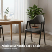 Triangular-Frame Armchair Modern Design Dining Chair Comfortable Padding Ergonomic Design for Cafe Owners, Interior Designers