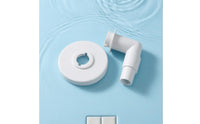 Vacuum Plate with Elbow Molded Pool Skimmer Adapter White