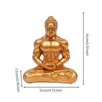 Buddha Statue with Metal-Like Finish Polyresin Meditating Buddha Statue Serene