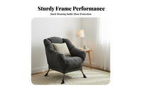 Upholstered rotating Armchair Comfortable Home Furniture Ergonomic Support Plush Padding for Adults, Homeowners