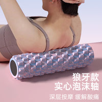 实心泡沫轴狼牙棒肌肉放松滚轴滚背瑜伽器材琅琊滚轮式拉伸滚筒