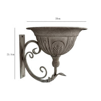 Wall-Mounted Planter Distressed Planter with Scroll Bracket Rustic Wall-Attached Flower Pot for Gardeners