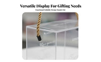 Clear Box Easy Assembly Transparent Gift Box Versatile Foldable Clear Container for DIY Enthusiast S, Dessert Makers, Retail Display, Weddings