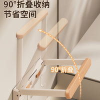 原木风吸盘式脸盆收纳架新款免打孔壁挂卫生间可折叠盆架挂盆神器
