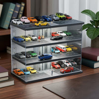 1:64 Parking Garage Display Dust Protection Mini Parking Lot Model for Desk