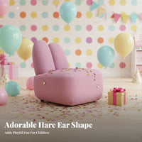 hareShaped kids' Sofa hare Ear Backrest Miniature Upholstered Armchair Cute creature Design Soft and Comfy for Girls, Playroom
