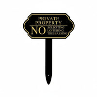 No Soliciting Yard Sign Weather-Resistant No Soliciting Sign Weatherproof