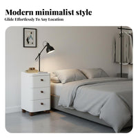 Slim Bedside Table with Drawer Space-Saving Nightstand Multi-Purpose for Bedroom