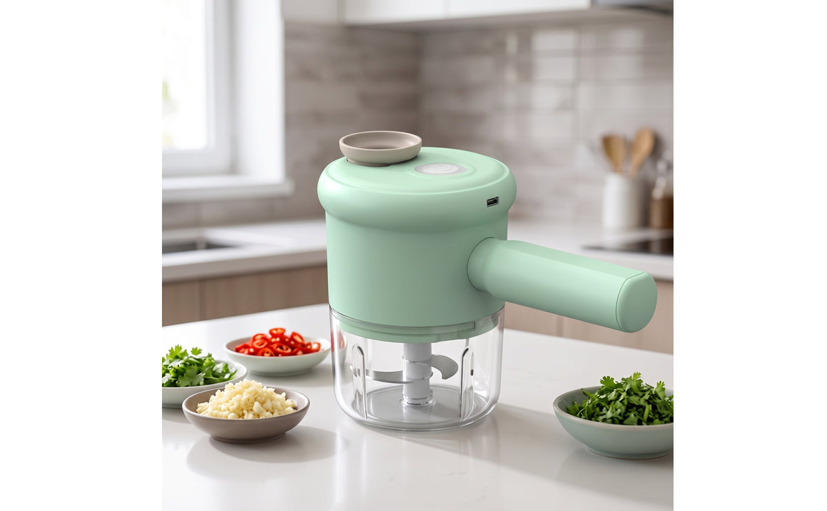 Food Chopper Electric Chopper with Handle Small Onion Cutter for Kitchen