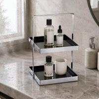 Double Layer Desktop Organizer No Makeup Stand Space Saving for Bathroom