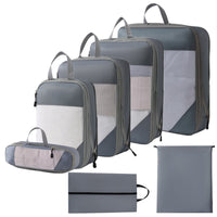 7 Pieces Travel Packing Cubes Mesh Luggage Organizer Set Portable for Travelers