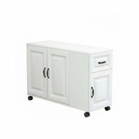 Rolling Slim End Table Nordic aesthetic Rolling End Table Mobile Design for Seniors