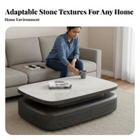 2 Pieces Oval Coffee Table and TV media stand pair Minimalist furniture design Room Furniture Contemporary & look Rounded Edges