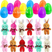 Prefilled Stuffed Bunny Filled Egg Soft and Soft Mini Rabbit Keychain Safe Materials for Children, Toddlers, Gift Exchange, Holiday Parties