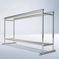 Clothes Clothesline Rack Stainless Steel Clothesline Rack with Double Rod Windproof for Laundry Room, Balcony, Patio