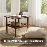 dualtier Square End Table Minimalist Design Household Furniture for homeowners