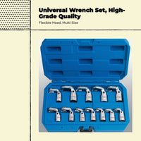 Universal Tapered Nut Wrench, Adjustable Brake Line Wrench, Multi-Function Spanner for Automotive Repair