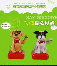 Solar-Powered Nodding Dog Car Ornament