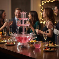 5-Cup Fountain Easy to Clean Party Wine Fountain Clear Design for Banquet