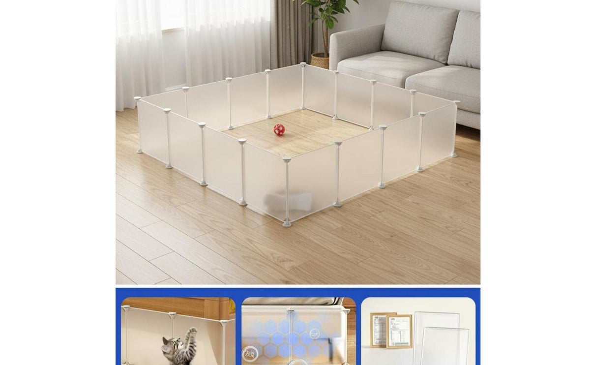 Indoor Pet Playpen, Cat Shelter, Secure Mesh, Isolation, Flexible Connection