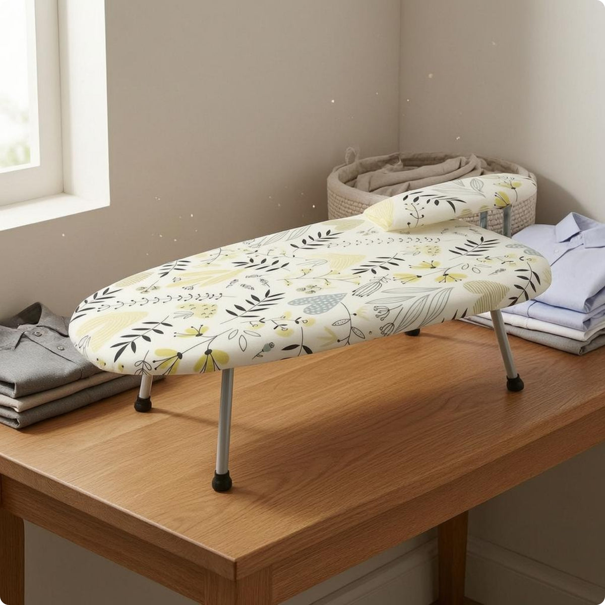 Tabletop Ironing Board Non-Slip Feet Laundry Tool Space-Saving