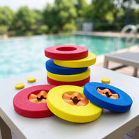 6 Pieces Round Swimming Buoyancy Aid Discs Textured Water Floaties Safe Foam Arm Bands Lightweight for Toddlers