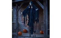 Hanging Specter with Lights and Sound | Halloween, Light-up, moving skeletal visage specter Hanging Decoration, for creepy manor