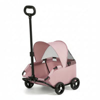 Four-Wheel Pet Stroller Foldable Dog Stroller with Canopy Roomy for Dogs, Cats