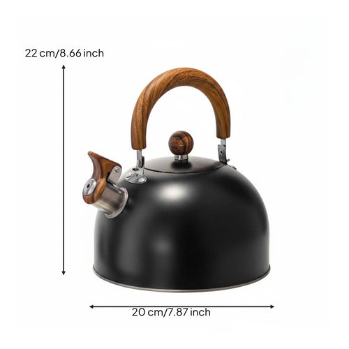3 L Whistling Tea Kettle European Design Wood Handle Tea Kettle Audible Whistle
